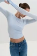 Лонгслів базовий подовжений LS030 250322300312 XXL Блакитний - изображение 5