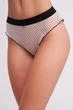 Труси жіночі бразиліана із сітки в горошок Giulia Glam 2240/40 M Beige dots, ніжні прозорі трусики, жіноча білизна - зображення 3