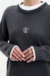 Светр з принтом S012 2508369193010 L/XL Сірий - зображення 8
