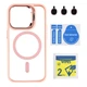 Чохол Premium TPU+PC+Metal Stand Case with MagSafe and Camera Lenses для iPhone 14 Pro Pink - зображення 1