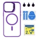 Чохол Premium TPU+PC+Metal Stand Case with MagSafe and Camera Lenses для iPhone 14 Pro Max Plum - изображение 1