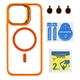 Чохол TPU+PC+Metal Stand Case with MagSafe and Camera Lenses для iPhone 15 Pro Max Orange - изображение 1