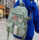 Детский Рюкзак для Девочки Подростковый Школьный с Мишкой Тедди Оливковый 41х29х14 см - изображение 3
