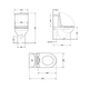 Унітаз-компакт Qtap Robin Ultra Quiet безобідковий із сидінням Soft-close QT13226089AW - зображення 2
