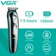 Триммер аккумуляторный для стрижки 10 Вт 500 mAH VGR V-055 с индикатором заряда, регулятором высоты и 4 насадками - изображение 5