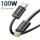 Кабель Type-C на Type-C Baseus Dynamic 4 Series Fast Charging Data Cable (1m, 100W, 5A, 480 Mbps). Black - изображение 1