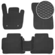 Килимки в салон Kinetic для Ford Fusion Mondeo '12-17 амер. версія EVA-полімерні чорні із сірою тасьмою (комплект) - зображення 1