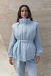 Жіночий демісезонний жилет з плащівки Seventeen L-XL Блакитний (2000000209777) - изображение 4