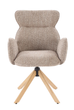 Крісло для відпочинку Halmar V-CH-K/585-KR-C.BEŻOWY/D.NATURALNY Обертове Бежеве (5905248136564) - зображення 4