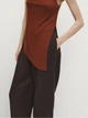Топ з віскози Massimo Dutti 6235521670c58 M коричневий (100006064) - зображення 3