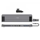 Порт-реплікатор J5create Dock-Station USB-C 10Gbps, 12-in-1 (слот M2 NVMe/хаб/HDMI/DP/PD/картрид/LAN) (JCD552-N) - зображення 3