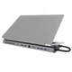 Порт-реплікатор J5create Dock-Station USB-C 10Gbps, 12-in-1 (слот M2 NVMe/хаб/HDMI/DP/PD/картрид/LAN) (JCD552-N) - зображення 4