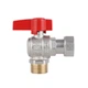 Кран кульовий кутовий 3/4"вз з накидною гайкою Standart TAS224W20 Thermo Alliance - зображення 5