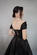 Корсетна елегантна сукня міді Elle S чорна - изображение 6