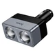 Автомобільний зарядний пристрій розгалужувач HOCO Z65 Smart dual cigarette lighter car charger 240W Black - зображення 5