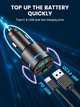 FM передатчик для авто BC61 A2 Bluetooth 5.3 металлический быстрая зарядка PD 30 Вт QC3.0 18 Вт hands-free шумопоглощение синий (BC61-A2) - изображение 3