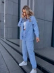 Жіночий прогулянковий велюровий костюм (сорочка+штани) Uaclothes 48-50 Блакитний (like36921-173481371) - изображение 6