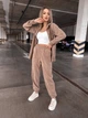 Жіночий прогулянковий велюровий костюм (сорочка+штани) Uaclothes 42-46 Бежевий (like36926-173531360) - изображение 5