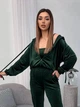 Жіночий велюровий костюм (кофта+топ+штани) Uaclothes 46-48 Зелений (like36937-173641350) - изображение 4