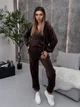 Жіночий велюровий костюм (кофта+топ+штани) Uaclothes 42-44 Коричневий (like36938-173651349) - изображение 6
