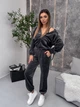 Жіночий велюровий костюм (кофта+топ+штани) Uaclothes 42-44 Графітовий (like36934-173611349) - изображение 1