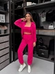 Жіночий велюровий костюм (кофта+топ+штани) Uaclothes 42-44 Малиновий (like36939-173661349) - изображение 5