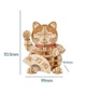 Деревянный конструктор 3D-пазл Счастливый кот Rolife Lucky Cat TG303 (72 детали) - изображение 3