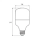 Лампочка Eurolamp Светодиодная лампа Eurolamp 50W 4860Lm E40 6500K new (LED-HP-50406(new)) EUROLAMP LED-HP-50406(new) 965151 - изображение 3