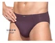 Темно-фиолетовые однотонные мужские трусы брифы без рисунка модал Classic style TASO 3535 3XL - изображение 3
