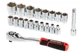 Набор инструмента на планке Intertool 1/2" x 20 ед. Storm (ET-8016) - изображение 2