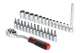 Набор инструмента на планке Intertool 1/4" x 28 ед. Storm (ET-8018) - изображение 2