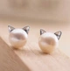 Серьги бижутерия Гвоздики КошечкиFashion Jewelry Серебристые - изображение 2