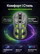 Мышь игровая FMOUSE V2 беспроводная лазерная компактная с подсветкой LED 2.4 GHz USB приемник перезаряжаемая для работы и игр офисная совместимая Windows Mac Android Linux точный сенсор мышка мобильная черная ПК Bluetooth RGB аккумуляторная - изображение 6