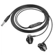 Дротові навушники з мікрофоном Hoco M125 Smart Metal Universal 3.5 mm 1,2 м Чорні - зображення 2