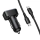 Автомобільний зарядний пристрій Hoco Z63B USB/ Type-C PD QC 48W c дисплеєм black + кабель Type-C to Type-C - зображення 4