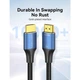 Кабель мультимедійний HDMI M to HDMI M 1.5m 8K60Hz cotton braided blue Vention (ALGLG) - зображення 3