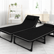 Раскладная кровать с Mesh-матрасом и подушкой LEOBRO Black 193х68х30 см, с регулировкой спинки, черная - изображение 3