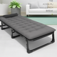 Раскладная кровать с матрасом и подушкой, до 150 кг LEOBRO Grey 193х68х30 см, с регулировкой спинки, полиэфирная, серая - изображение 2