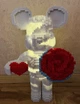 Конструктор Мишка Bearbrick с подсветкой белый 7500 деталей 55 см Медведь - изображение 7