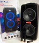 Портативная колонка акустическая система Su-Kam 1010 BT мощная 300W с 2 беспроводными микрофонами цветомузыкой Bluetooth USB FM радио аккумулятором большая на колесах для караоке праздников мероприятий - изображение 6