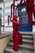 Жіночий костюм з вишивкою бордовий 42-46 р1556.8005/1 - зображення 6