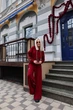 Жіночий костюм з вишивкою бордовий 42-46 р1556.8005/1 - зображення 7