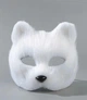 Хутряна пухнаста 3D маска кота лисиці для квадробіки котик косплей фуррі фурсьют фурри аніме квд біла - изображение 2