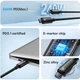 Кабель Baseus Tungsten Gold Fast Charging Data Cable Type-C to Type-C 240W 2 м Black - изображение 7