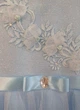 Праздничное платье для девочки с коротким рукавчиком и кристаллами Swarovski 91 см блестящее голубое - изображение 4