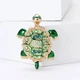 Брошь BROCHE бижутерия Черепаха с камнями зелёная BRBF115342 - изображение 2