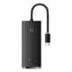 USB-хаб Baseus Lite Series 4-in-1 USB-C to 4xUSB 3.0 Black (WKQX030301) - изображение 1