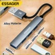 USB-хаб ESSAGER Fengyang 4-in-1 Splitter 4xUSB 2.0 Silver (EHBA04-FY10-P) - изображение 4