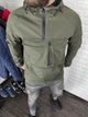 Анорак чоловічий з капюшоном на флісі Softshell хакі L 3749764s3 - изображение 13