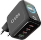 Мережевий зарядний пристрій SBS 140W GaN Charger 3xUSB-C 1xUSB-A TFT Colour Display Black (TETRGANTFT140WK) - зображення 1